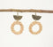 Woven Bamboo & Iron Dangle Earrings