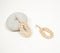Woven Bamboo & Metallic Drop Earrings