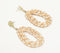 Woven Bamboo & Metallic Drop Earrings
