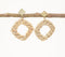 Woven Bamboo & Metallic Evil Eye Earrings