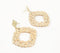 Woven Bamboo & Metallic Evil Eye Earrings