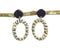 Woven Bamboo & Resin Dangle Earrings