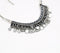 Woven Thread & Silver-Toned Iron Coins Tribal Bib Necklace