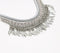 Woven Thread & Silver-Toned Iron Charms Bib Necklace