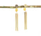 Yellow Stone & Brass Chain Drop Earrings
