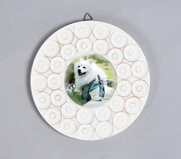 All Rounds Carved White hanging Photo Frame