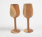 Acacia Wood Turned Wine Glasses (set of 2)