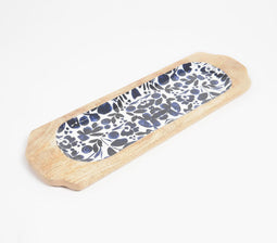 Abstract Art Hand Carved Mango Wood Platter