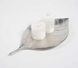 Antique Aluminium Autumn Leaf Tray