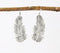 Antique Silver-Toned Brass Leaf Dangle Earrings