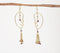 Abstract Faces Brass Dangle Earrings