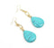 Aqua Drop Clay & Iron Earrings