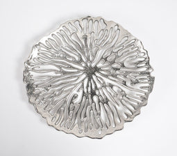 Antique Aluminium Coral Wall Plate