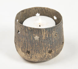 Antique Aluminium Star Cut-Out Votive