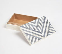 Art Deco Natural Bone & MDF Trinket Box