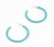 Aqua Glass Beaded C-Hoop Earrings