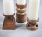Assorted Natural Mango Wood Candle Holders (Set of 3)