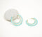 Aqua Glass Bead Hoop Earrings