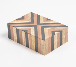 Art Deco Wood & resin trinket Box