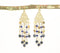 Beaded & Beaten Metallic Drop Earrings