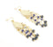 Beaded & Beaten Metallic Drop Earrings