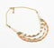 Beaded Gold-Toned Multi-Strand Necklace with Extension Chain