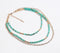 Aqua Beaded Layered Chain necklace