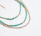 Aqua Beaded Layered Chain necklace