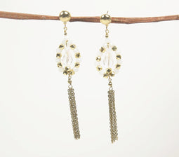 Beaded ethereal drop earrings