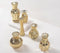 Assorted Golden Mercury Glass Vases (set of 6)