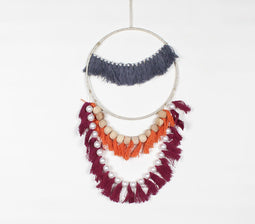 Beaded & Tasseled Hoop Wall Decor