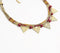 Beaded & Metal Charms Tribal Bib Necklace