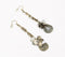 Antique Iron Drop Charm Earrings