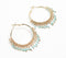 Beaded Metallic Hoop Earrings
