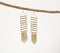 Beaded Lines Metallic Dangle Earrings
