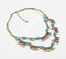 Beachy Beaded Metallic Layered necklace