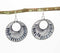 Beaded Retro Disc Earrings