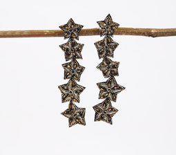 Beaded Starry Drop Earrings