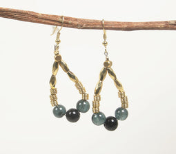 Beaded-Drop Dangle Earrings
