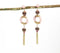 Beaded Pastel Ring Charms Dangle Earrings