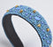 Beads & Stones Embroidered Blue Hair Band