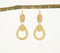 Beaten Brass Dangle Drop Earrings