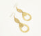 Beaten Brass Dangle Drop Earrings