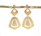 Beaten Brass Bell Dangle Earrings