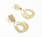 Beaten Brass Abstract Drop Earrings