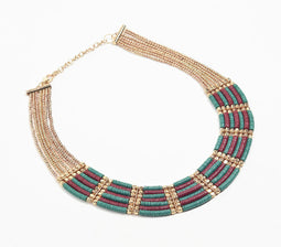 Beaded Boho-chic Iron Necklace