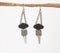 Black Clouds Glass & Metal Tribal Earrings