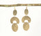 Beaten Brass Abstract Dangle Earrings
