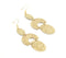 Beaten Brass Abstract Dangle Earrings