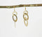Beaten Brass Encircled Dangle Earrings